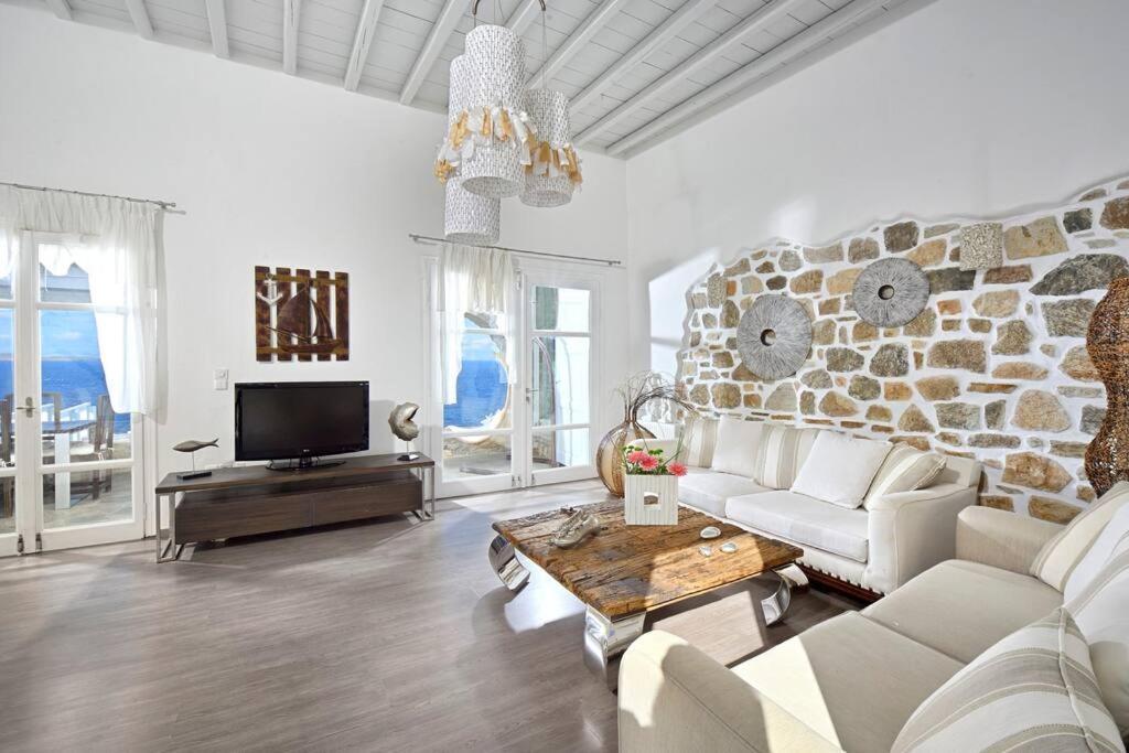 Mykonos Sea View Luxury Villa By Calypso Sunset Villas Mykonos Town Exteriér fotografie