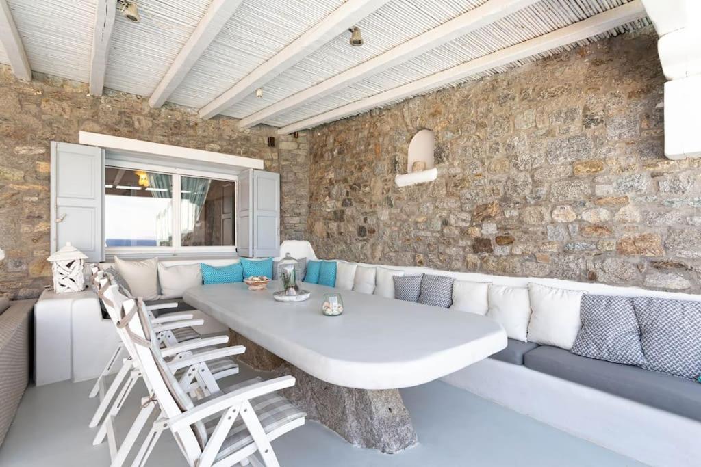 Mykonos Sea View Luxury Villa By Calypso Sunset Villas Mykonos Town Exteriér fotografie
