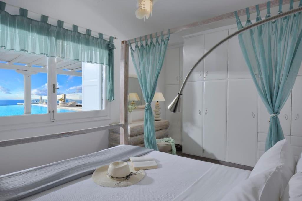 Mykonos Sea View Luxury Villa By Calypso Sunset Villas Mykonos Town Exteriér fotografie