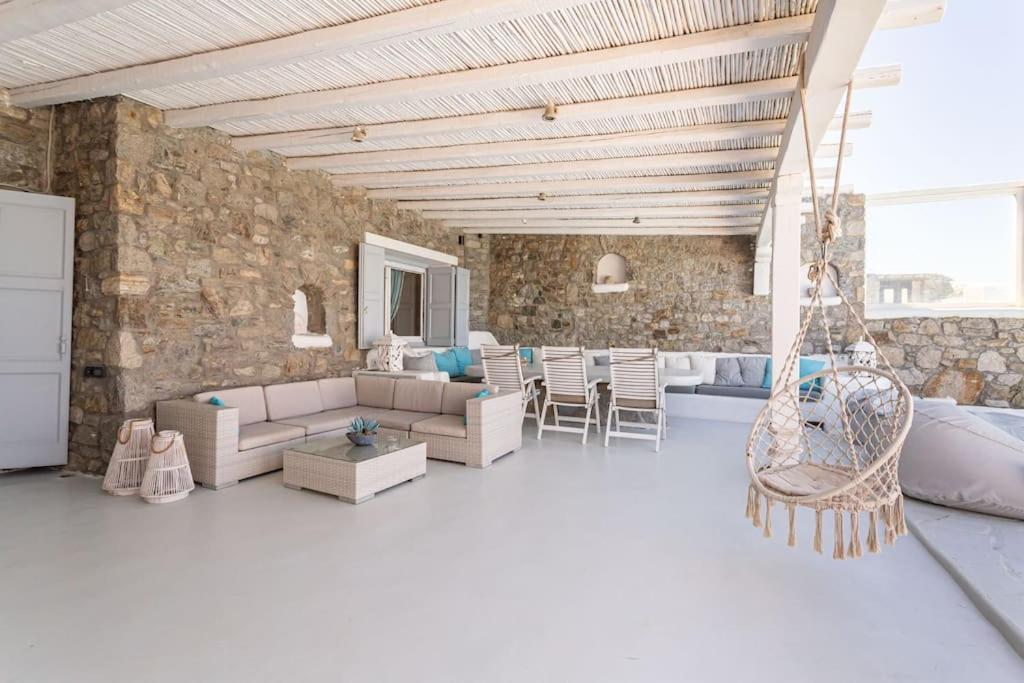 Mykonos Sea View Luxury Villa By Calypso Sunset Villas Mykonos Town Exteriér fotografie