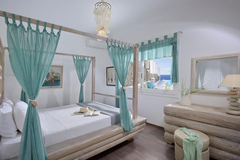 Mykonos Sea View Luxury Villa By Calypso Sunset Villas Mykonos Town Exteriér fotografie