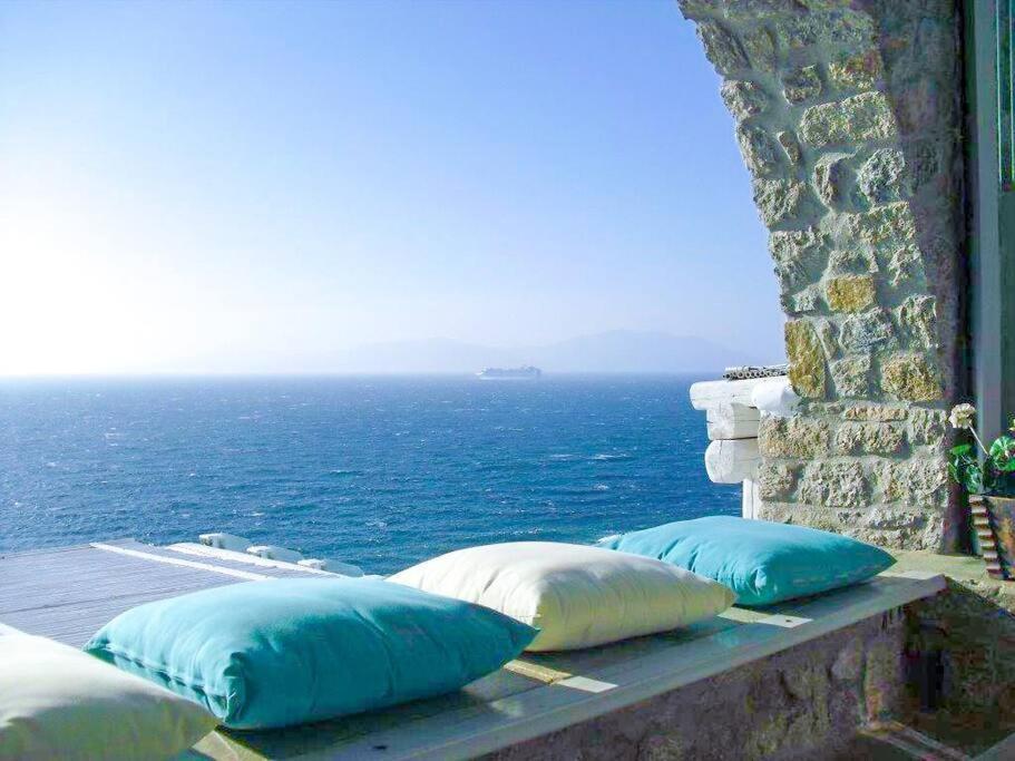 Mykonos Sea View Luxury Villa By Calypso Sunset Villas Mykonos Town Exteriér fotografie
