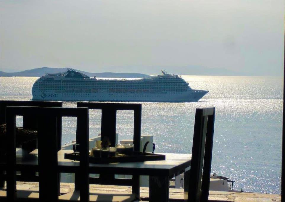 Mykonos Sea View Luxury Villa By Calypso Sunset Villas Mykonos Town Exteriér fotografie