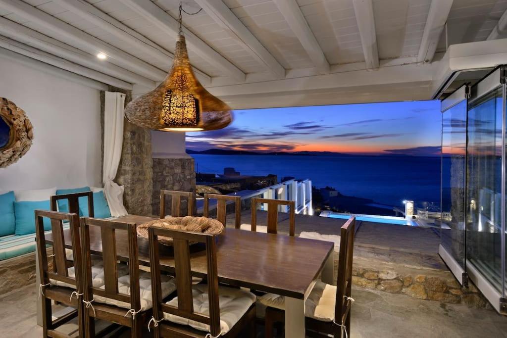 Mykonos Sea View Luxury Villa By Calypso Sunset Villas Mykonos Town Exteriér fotografie